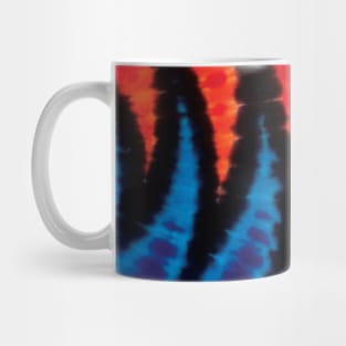 Zig Zag Pattern Red Blue Purple Black Tie Dye Mug